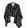 Nova Outono e Inverno Imitação Cashmere Casais Black Plaid Scarf